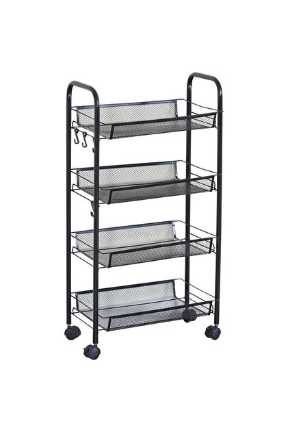 CH Steel 4-Layer Rolling Storage Shelf
