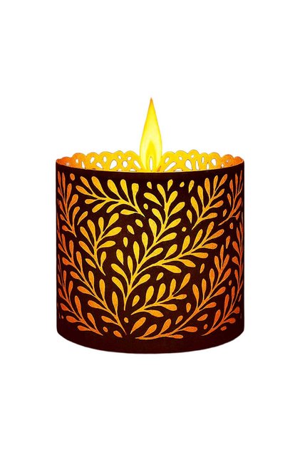 Leaf Tealight Holder, 8 cm, Gold