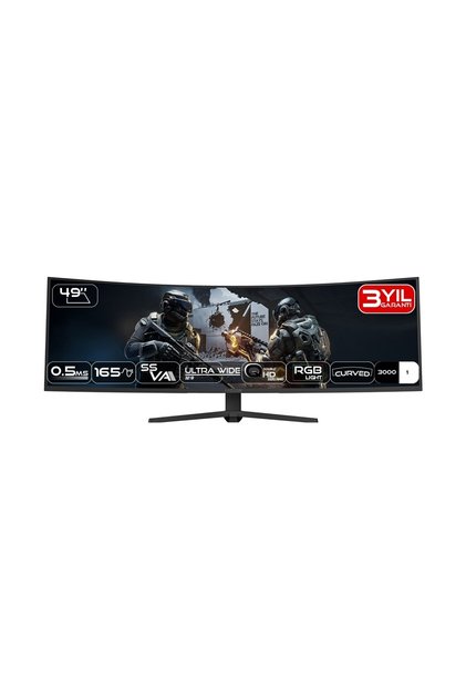 X49F165DQP 49" 165Hz 0.5ms Fast Va 5k Double Qhd Hdmı*2+Dp+Type-C PD65W+USB Hub Rgb Has Gamın