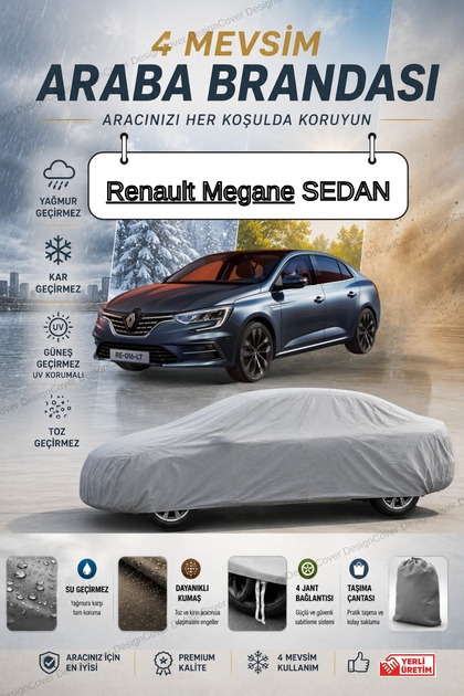 *Renault Megane 4-sedan GRİ ARABA BRANDASI ARABA ÇADIRI-4 MEVSİM SU GÜNEŞ GEÇİRMEZ-