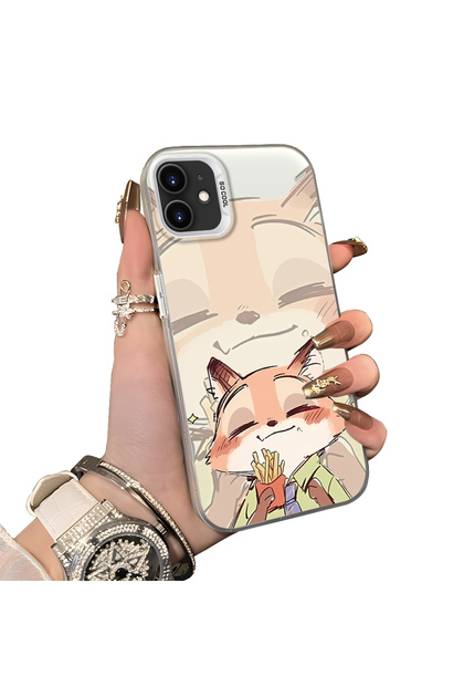 iPhone 11 Compatible Hard Acrylic Back Silicone Edge Lens Protection Double Case