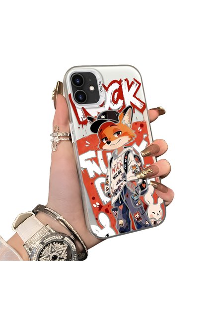 iPhone 11 Compatible Hard Acrylic Back Silicone Edge Lens Protection Double Case
