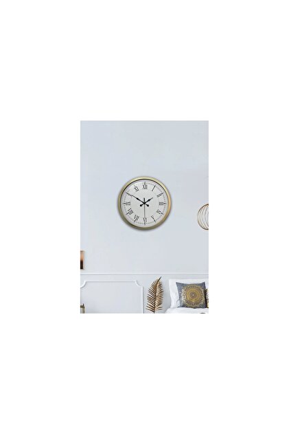 RETRO MODERN ROMA RAKAMLI METAL DUVAR SAATİ 40 CM