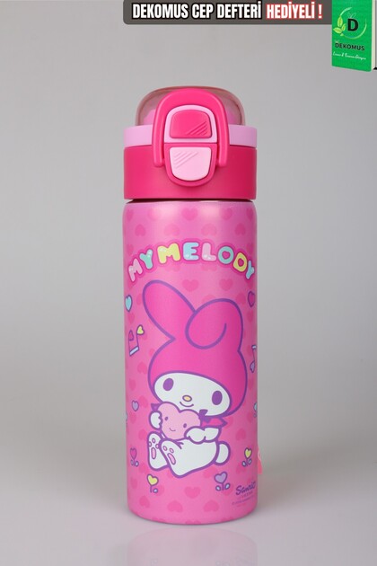 x Dekomus Lisanslı Sweet Berry Collection 600 ML Çift Fonksiyon Kapaklı Çelik Matara