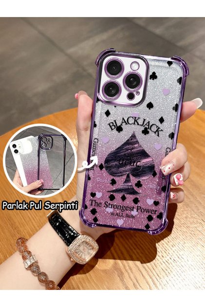 iPhone 15 Pro Max Compatible Transparent Four Corner Silicone Coated Glossy Edge Case