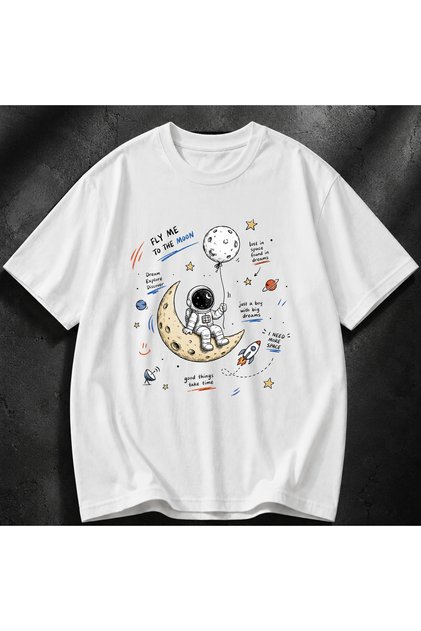 Design Oversize Space Figures T-Shirt