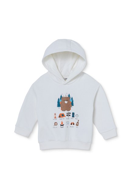 HelloBaby Erkek Bebek Kapüşonlu Sweatshirt Kamp Baskılı Kapüşonlu Long Sleeve