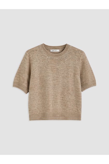 Short Sleeve Women's Knitwear Sweater for Style Enthusiasts from Uzg Store