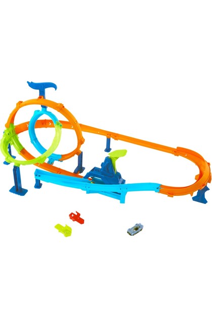 Acrobatic tracksâ„¢ set of curvy speed trackâ„¢ and metal toy car 1:64 scale jhk73