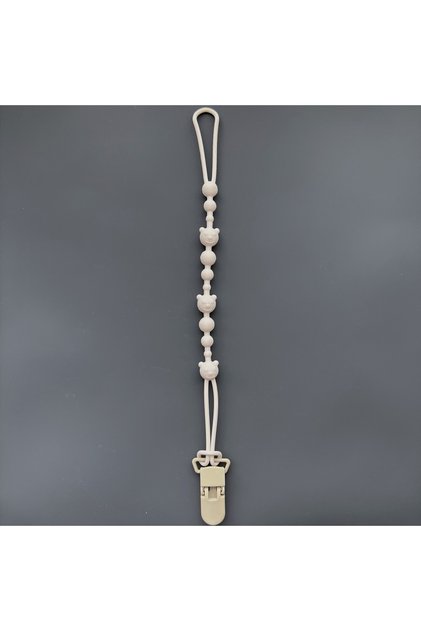 Milky White 1PCS Baby Anti-drop Chain Pacifier Clips Silicone Beads Infant Nipple Appease Soother Ch