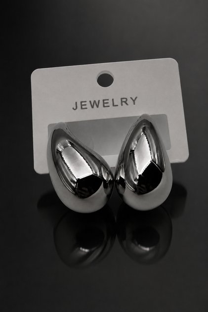 Bym215-1 Shiny Silver Drop Model Women's Steel Earrings Daily Stylish Accessory