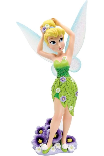 Disney Showcase Botanical Tinker Bell Hercai Menekşe Heykelcik, 20.6 cm, Çok Renkli