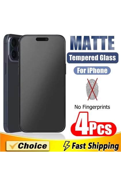 1PC SE 2020 SE 2022 1-4Pcs Matte Screen Protector For iPhone 16 14 13 12 11 15 Pro Max Mini XS X XR