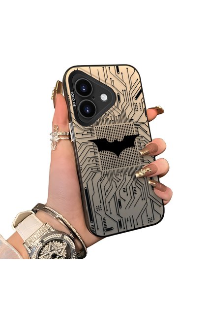 iPhone 16 Compatible Hard Acrylic Back Silicone Edge Lens Protection Batman Case