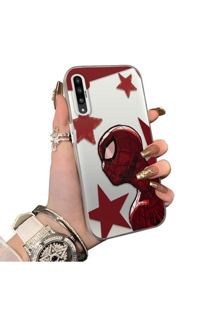 Samsung Galaxy A50/A50S/A30S Uyumlu Sert Akrilik Arka Silikon Kenar Lens Koruma Spiderman Kılıf