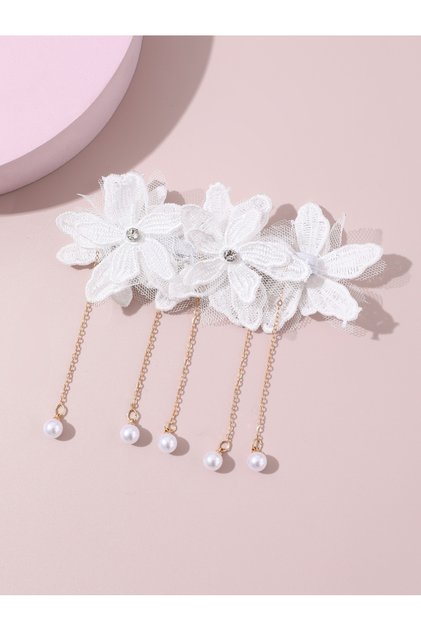 Flower Chain Drop Hair Tie