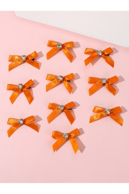 Set of 10 - Solid Bow Hair Clips