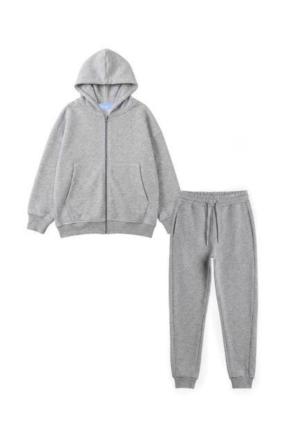 Gray Hooded 2-Piece Set