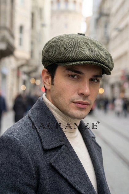 Traditional British Texture Winter Men's Cashmere Beanie Hat