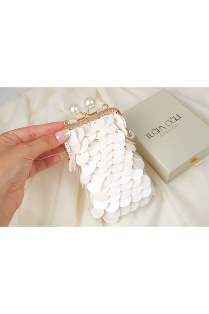 Çnt007 Sequined Multipurpose Wallet & Cigarette Holder
