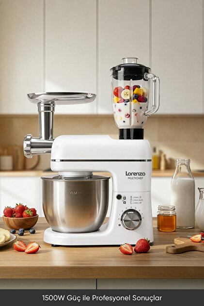Lorenzo MasterPlus Hamur Yoğurma Mutfak Şefi Stand Mixer 6 lt 1500
