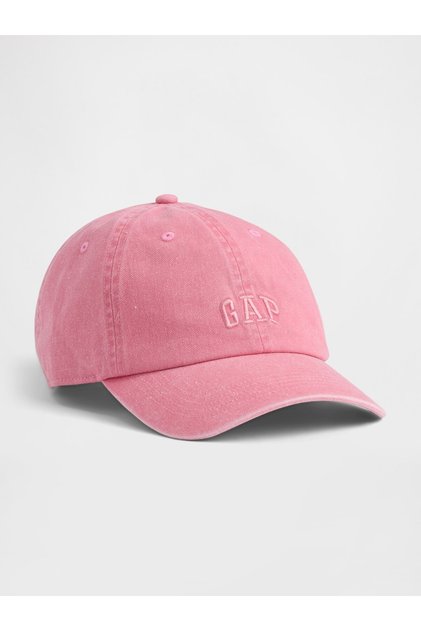 Erkek Açık Pembe Washed Logo Beyzbol Şapka