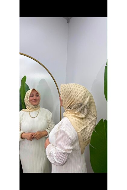 Monogram desen soft pamuk eşarp