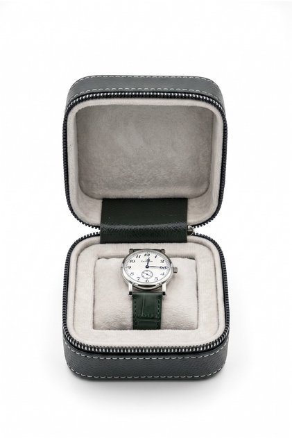 Single Watch Box Zippered Watch Storage Box 11X11X5 cm