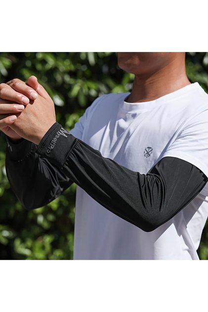 black Ice Arm Sleeves Sunscreen Elastic Driving Gloves Outdoor UV Protection Arm Cover Sleeves Light