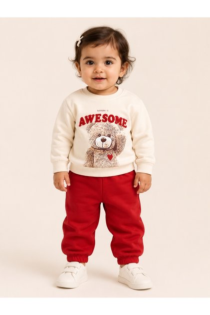 Girls 2-Piece Graphic Sweatshirt & Jogger Pants Set