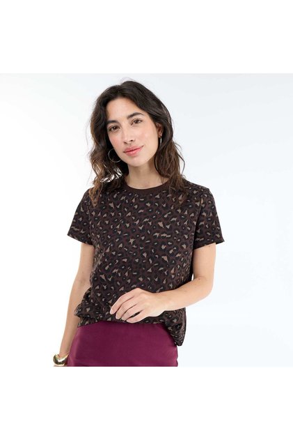 Printed T-Shirt Brown