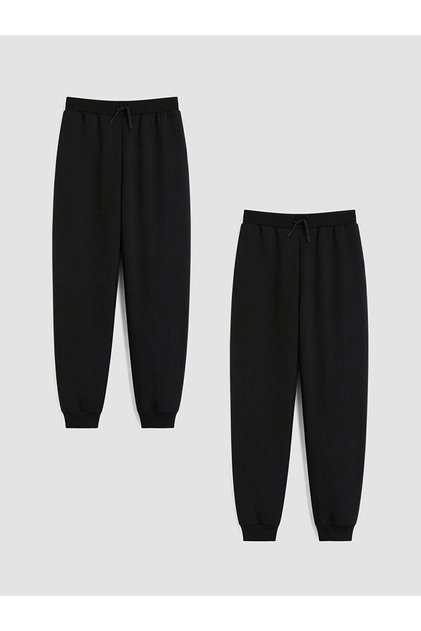 Black Girls' Jogger Sweatpants 2-Piece Set