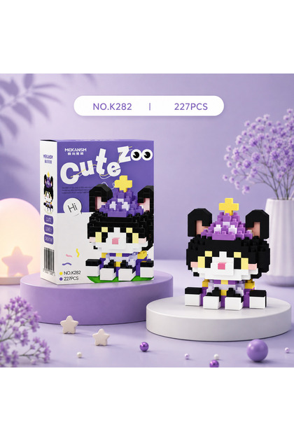 Cute Zoo Serisi Sevimli Kedi Brick Blok Yapı Taşı Figür