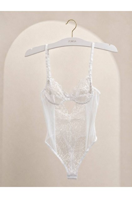 DANTEL TRANSPARAN BODYSUİT