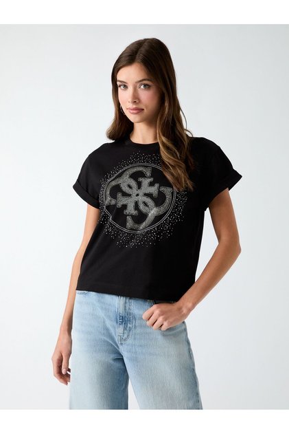Rhinestones logo t-shirt