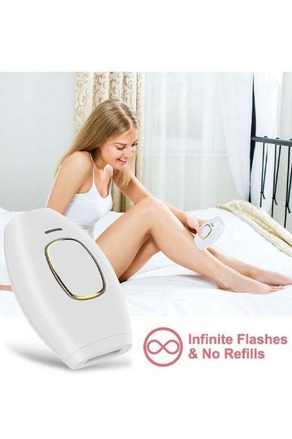 IPL Laser Hair Removal Device, Automatic Flashes, Ice Cooling, Long-Lasting Results, Painless Hair Remover on Armpits, Back, Legs, Arms, Face, Bikini Line