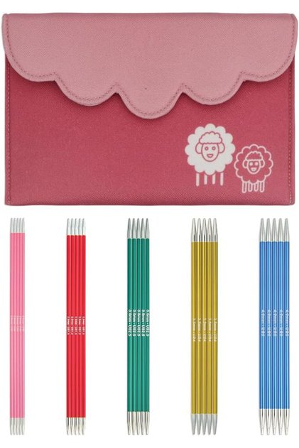 Çift uçlu örgü iğnesi seti, Zing (15 cm), 5'li set
