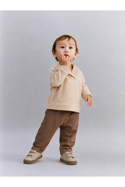 Baby Boy 2-Piece Set Shawl Collar Textured Sweatshirt Casual Pants Daily Special Occasions Holiday Wear