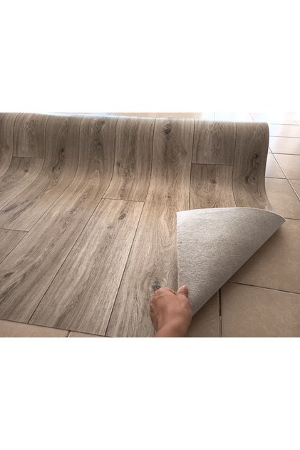 PVC PARKE DESEN MUŞAMBA AHŞAP GRİ KEÇELİ MİNEFLO ZEMİN KAPLAMA