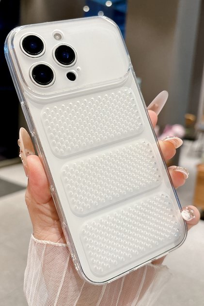 Iphone 13 Pro Max Uyumlu 17 Pro Max Görünümlü Kamera Genişliği Kamera Çıkıntılı Korumalı Yumuşak Delikli Şeffaf Silikon Telefon Kılıfı Kapak