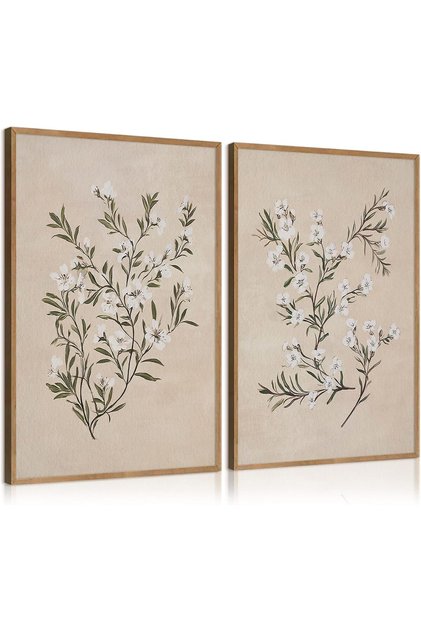 Signtouch Botanical Wildflower Floral Wall Art 2-Piece Outer Frame 40x60 cm