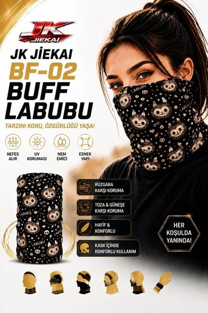 JK BF-02 MOTORCU BUFF LABUBU DESENLİ