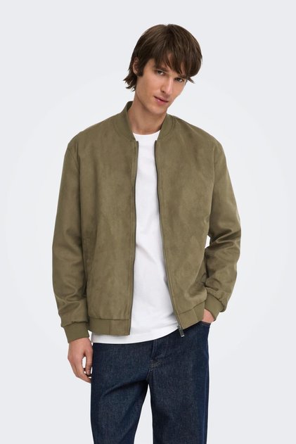 Onslucas fake suede bomber otw noos teak