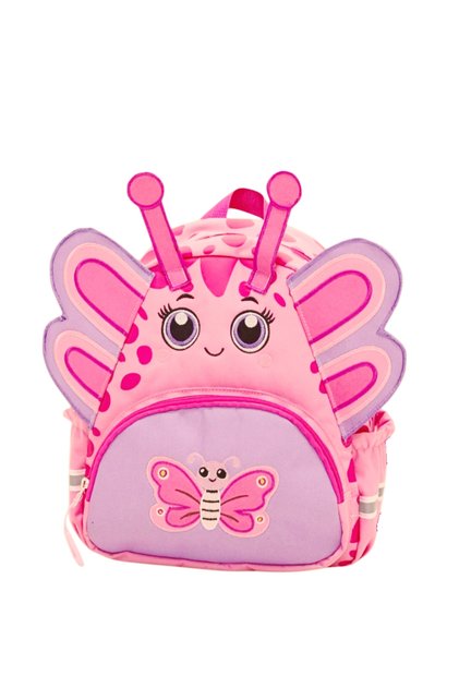 A Quality Kelebek Kindergarten Nursery Daily Use Girls' Backpack Waterproof with 2 Water Bottle Compartments 3D Reflectors 630