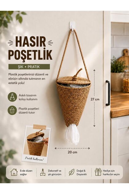 Jute Straw Bag Holder, Bag Organizer, Basket, Organizer, Bag