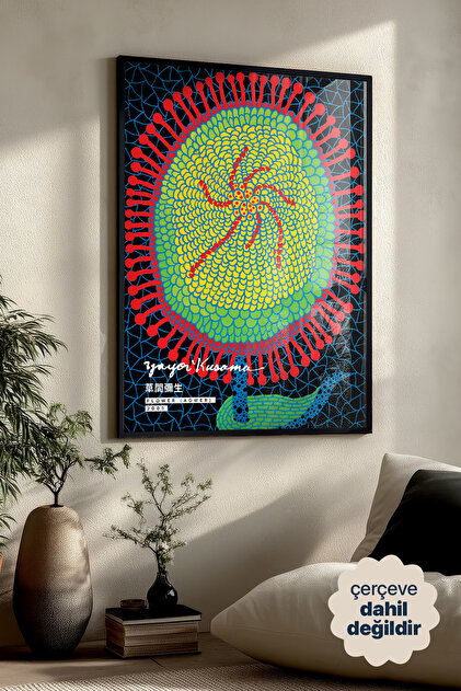 Yayoi Kusama "Flower" - Modern Sanat Posteri (Çerçevesiz)
