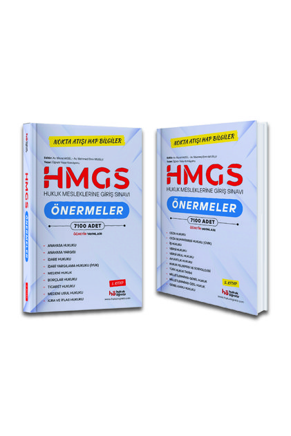 2027 HMGS Önermeler 2 Cilt – Hukuk Mesleklerine Giriş Sınavı – 7100 Hap Bilgi Son Tekrar