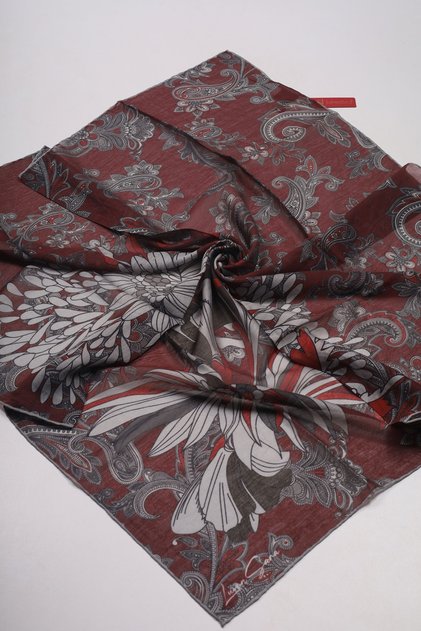 Desenli Summer Eşarp - Desen-10 - Renk-22