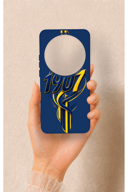 Xiaomi Mi 15 Ultra Compatible Yellow Navy Blue Ivy Patterned Silicone Case
