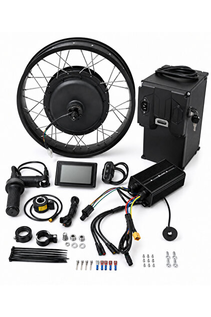 3000W RKS Uyumlu Elektrikli Bisiklet Dönüşüm Kiti- Arka Motor-Bataryalı
